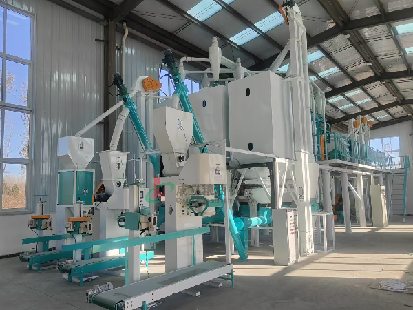 南陽(yáng)日產(chǎn)30噸玉米綜合加工設(shè)備，安裝調(diào)試成功